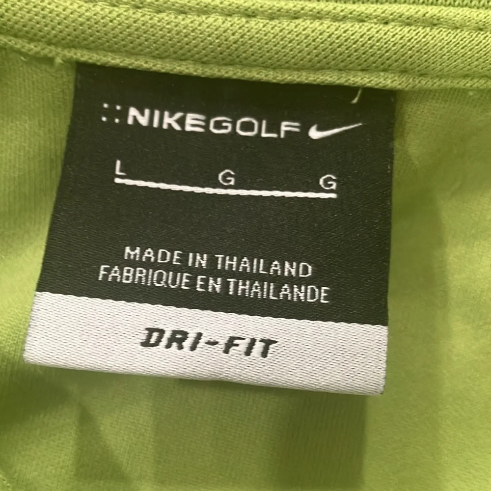 Nike Golf Men’s Lime Green Dri-Fit Polo Polyester Short Sleeve Shirt Top